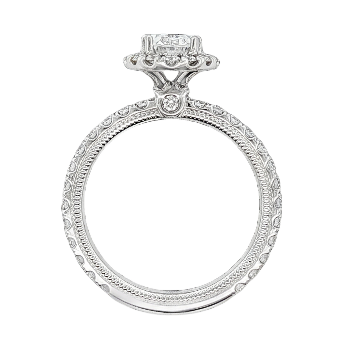 Verragio Oval Halo Diamond Engagement Ring — photo 3 of 3