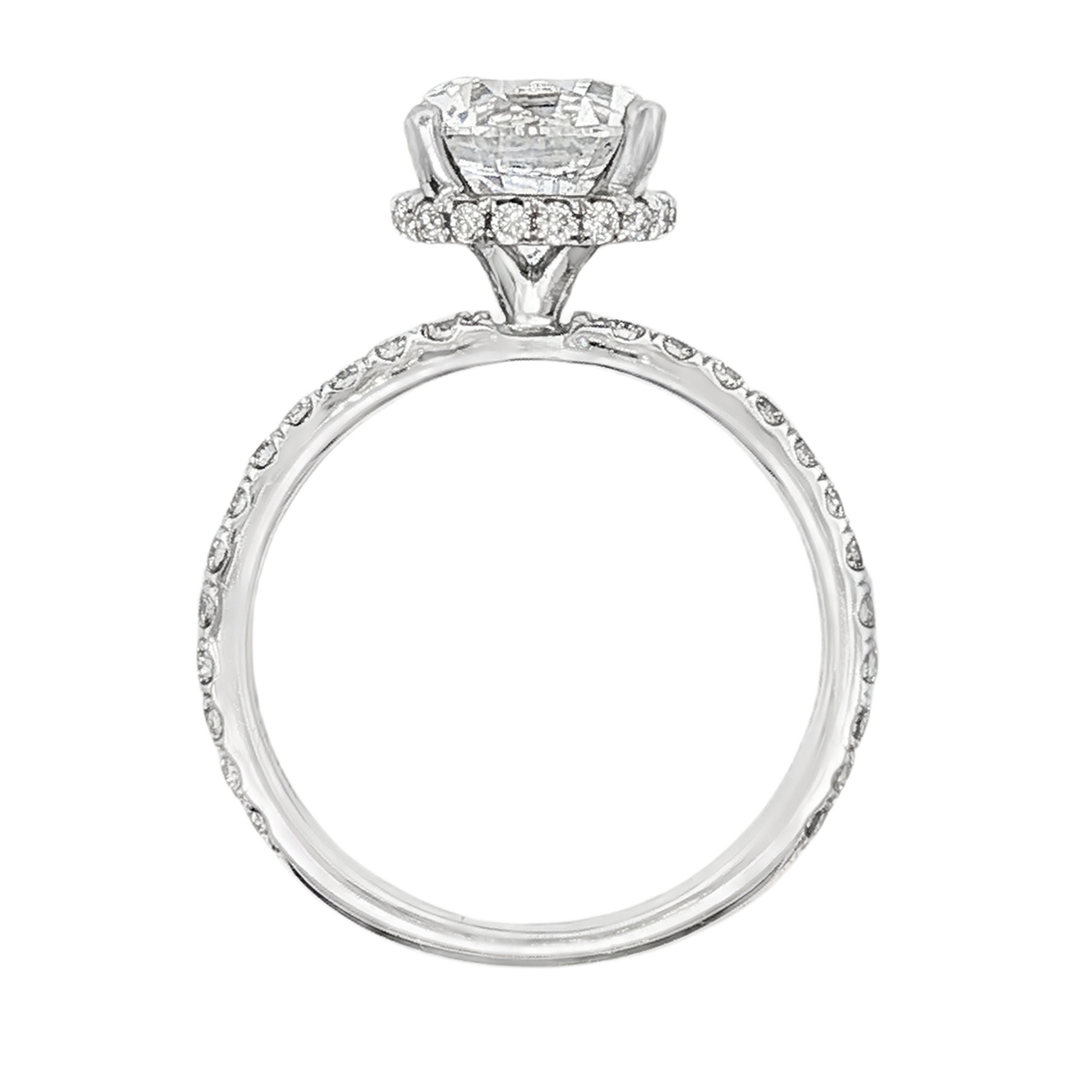 Signature Round Diamond Pave Engagement Ring — photo 3 of 3
