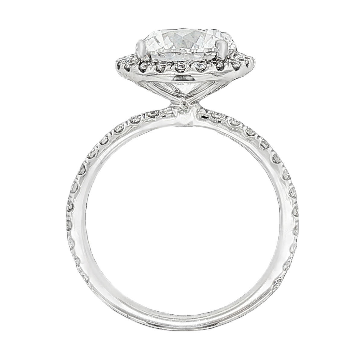 Signature Round Halo Diamond Engagement Ring — photo 3 of 3