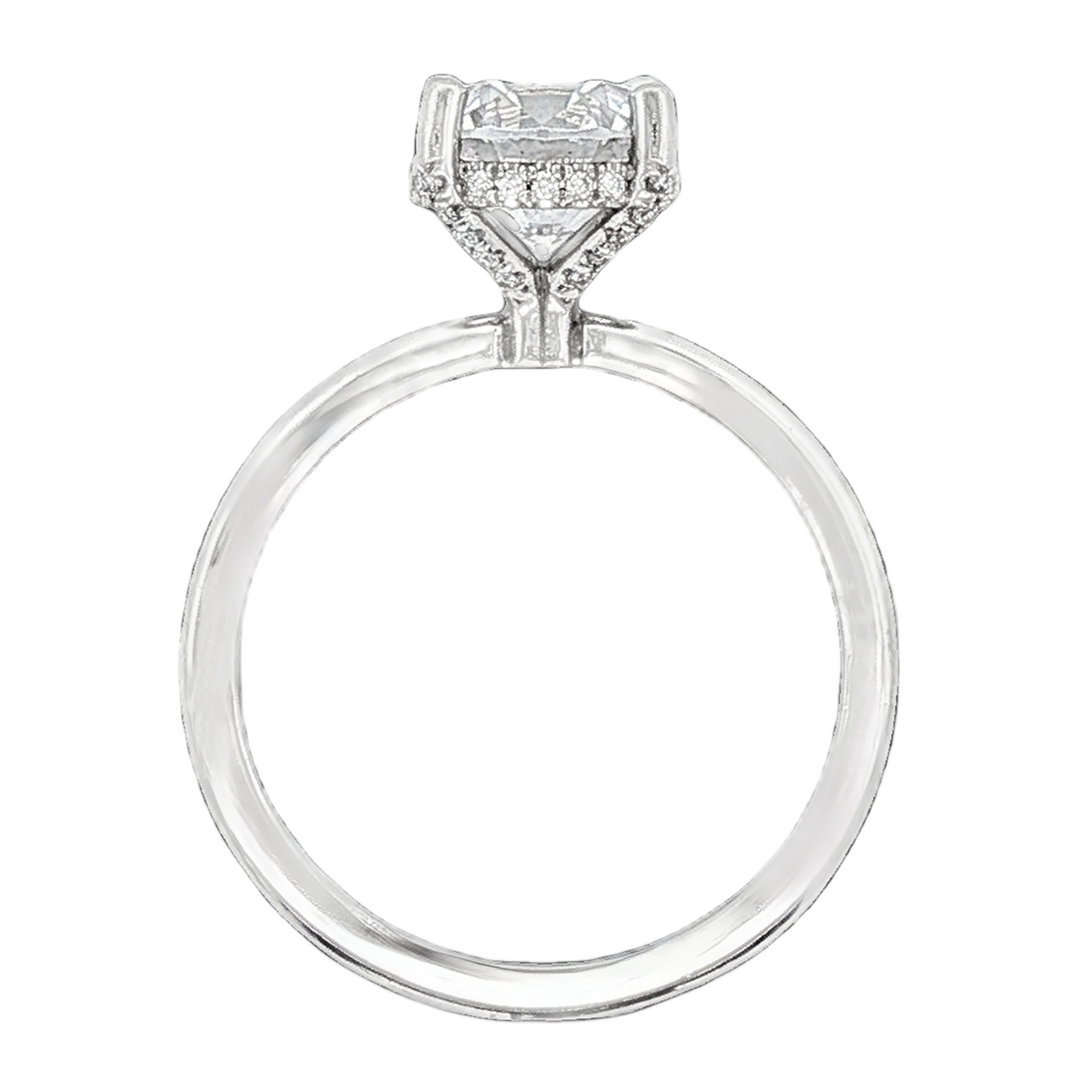 Precision Set Round Solitaire Diamond Engagement Ring — photo 3 of 3
