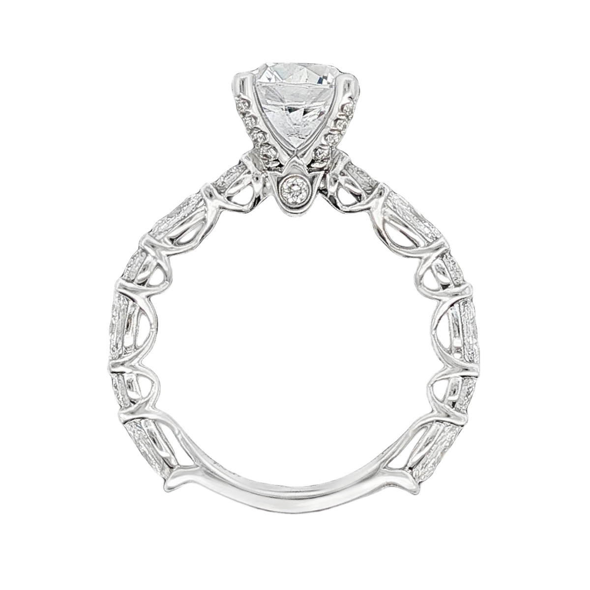 Verragio Round Diamond Shared Prong Engagement Ring — photo 3 of 3