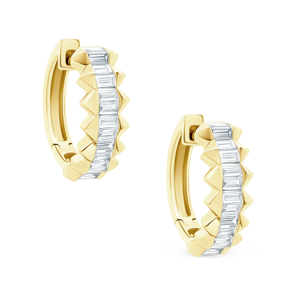 1.12ct 14k Yellow Gold Diamond Huggys — photo 1 of 1