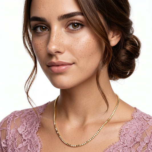 .70ct 14k Yellow Gold Diamond Necklace — photo 2 of 2