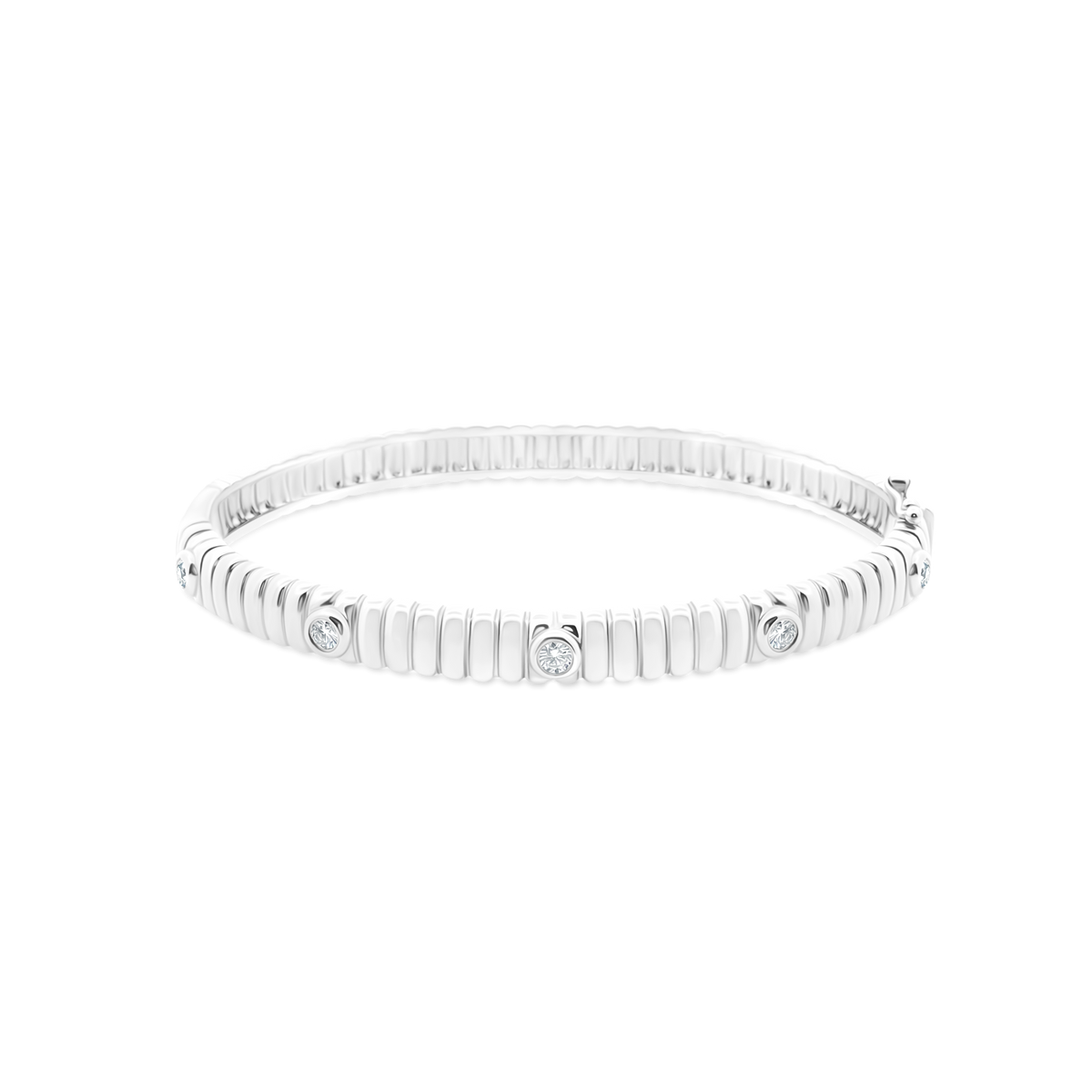 .33ct 14k Gold Diamond Bezel Bangle — photo 3 of 3