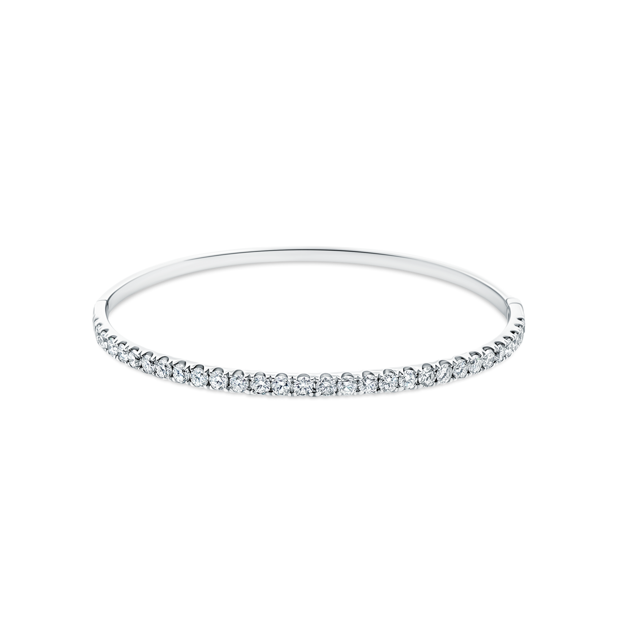 18k White Gold Diamond Bangle — photo 3 of 3