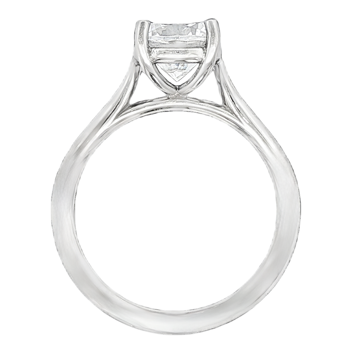 Precision Set Round Solitaire Diamond Engagement Ring — photo 2 of 2