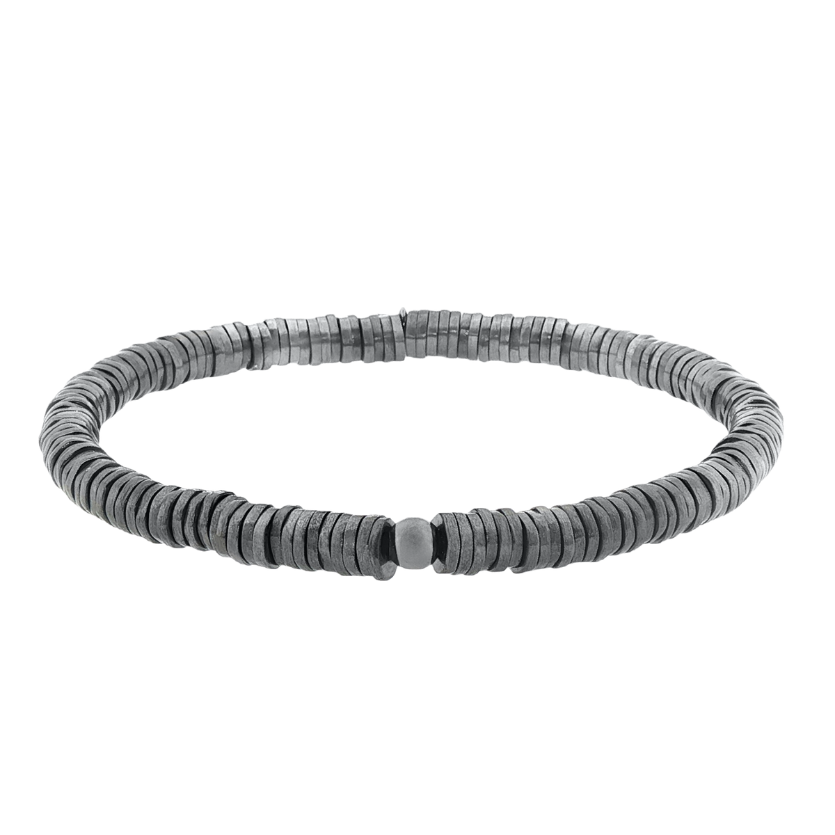 Tateossian Pure Disc Expandable Bracelet In Black Rhodium Plated Silver — photo 1 of 1