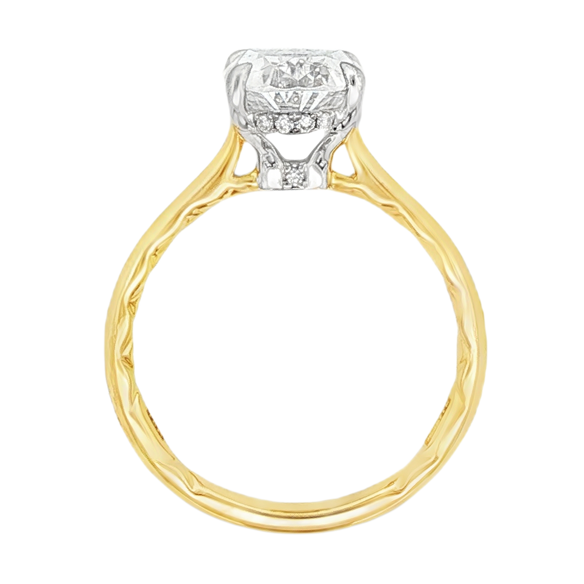 A. Jaffe Oval Solitaire Diamond Engagement Ring — photo 3 of 3