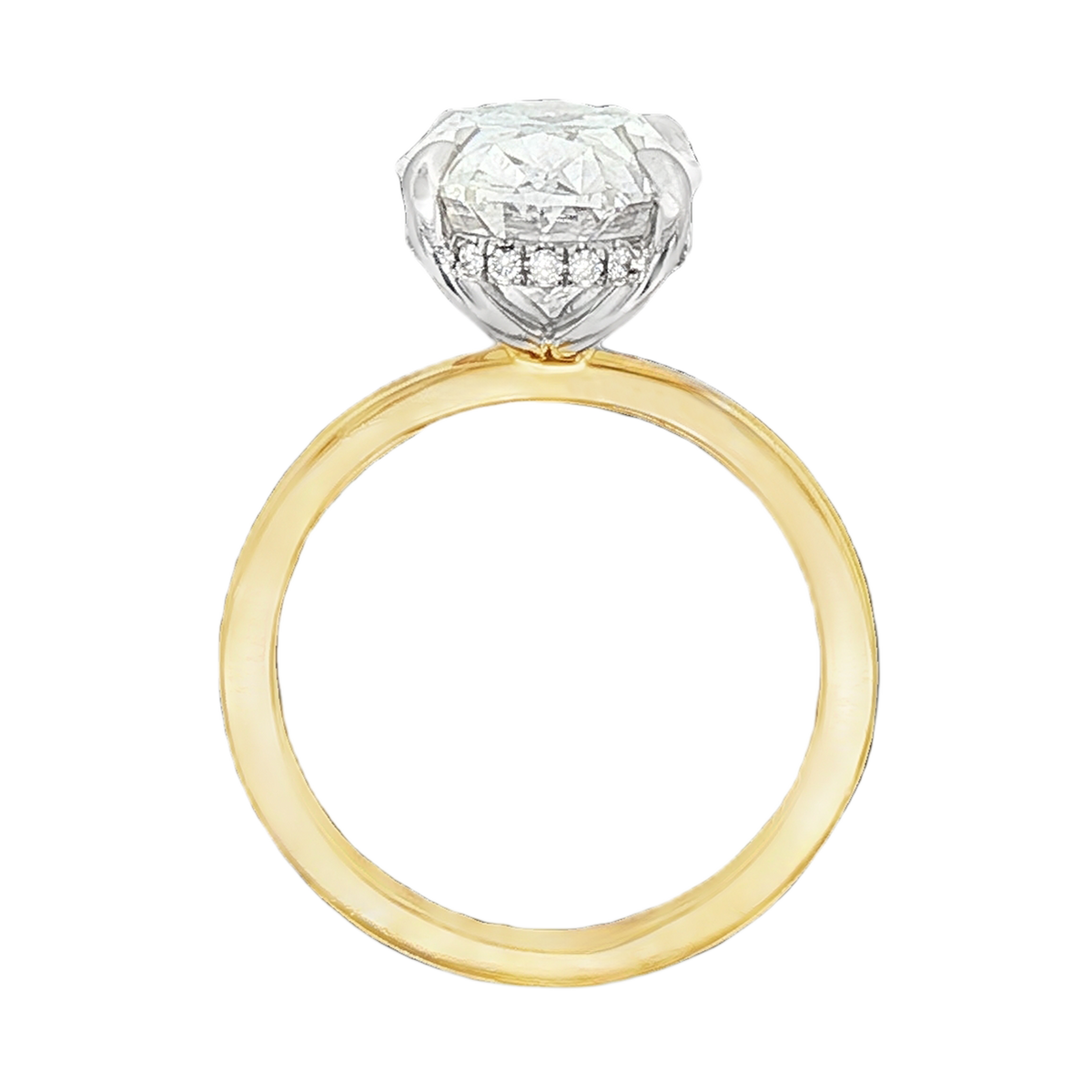 Martin Flyer Oval Solitaire Diamond Engagement Ring — photo 3 of 3
