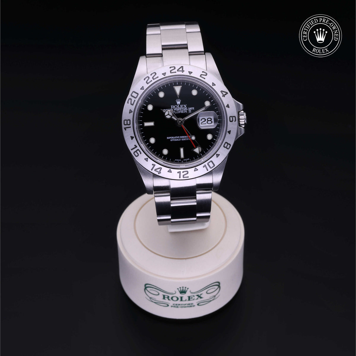 Rolex Certified Pre-Owned Explorer II M16570 in Oystersteel with black dial, image 41 of 41
