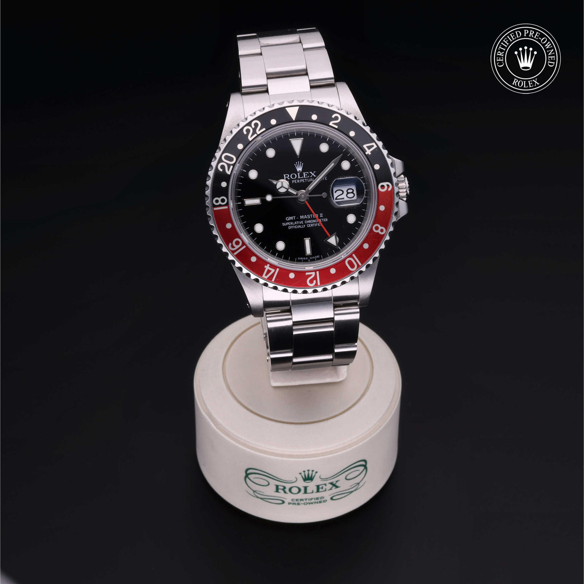 Rolex Certified Pre-Owned GMT-Master II 16760 in Oystersteel with black dial, image 41 of 41