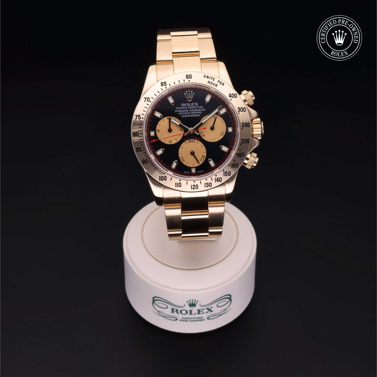 Rolex Certified Pre-Owned Cosmograph Daytona M116528 in 18 ct yellow gold with black dial, image 41 of 41