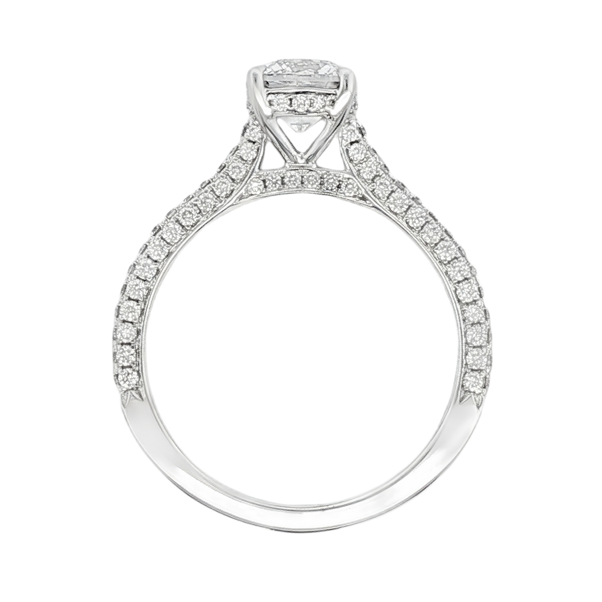 Christopher Designs Round Diamond Pave Engagement Ring — photo 3 of 3