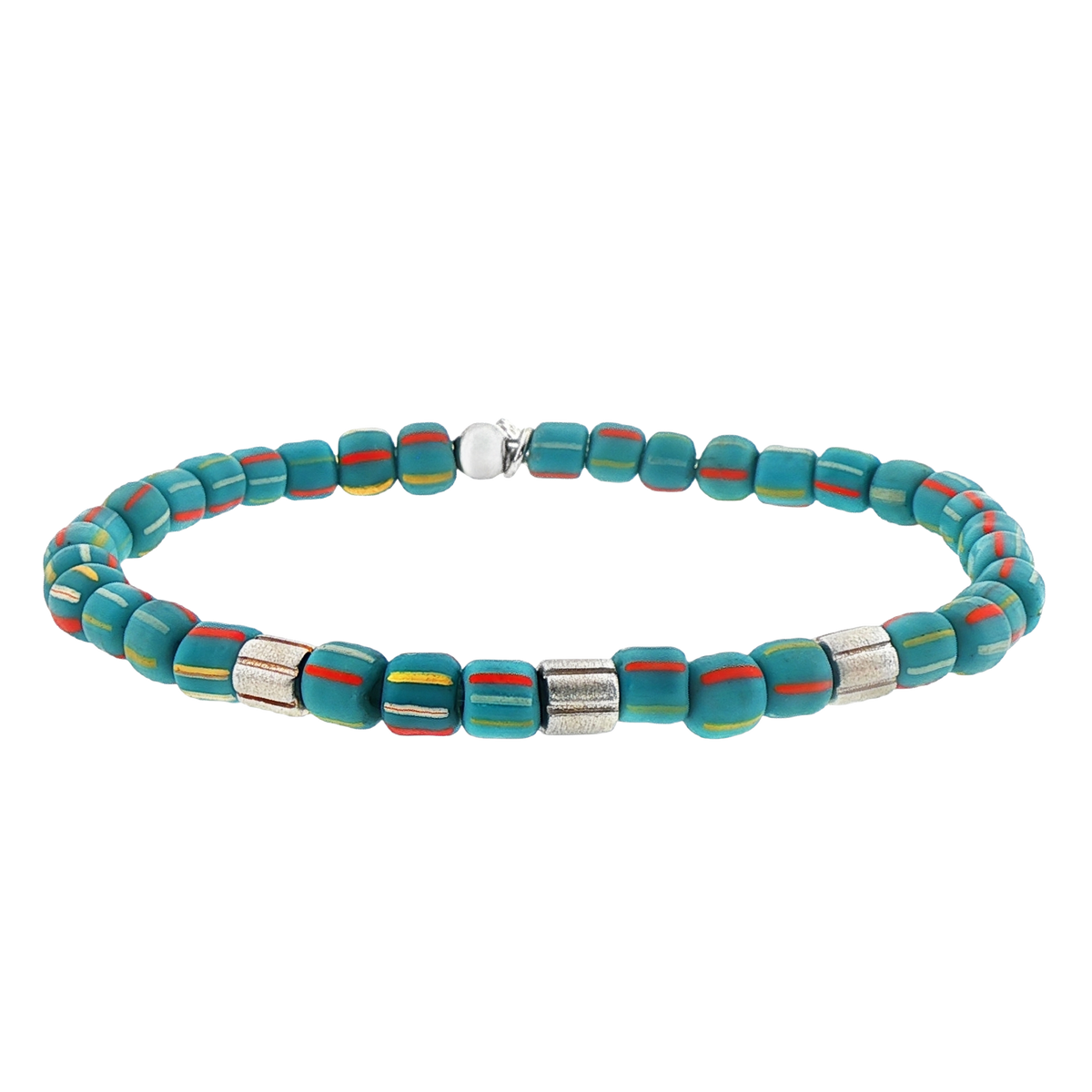 Tateossian Java Glass Bead Bracelet With Sterling Silver — photo 1 of 1