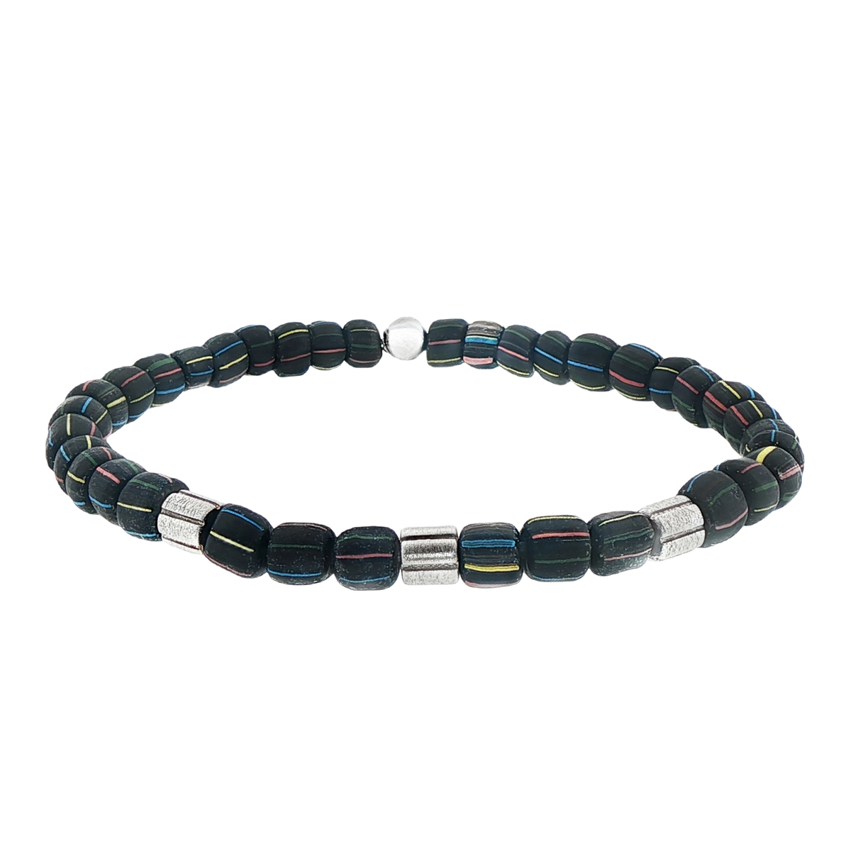 Tateossian Brushed Java Bead Bracelet With Sterling Silver — photo 1 of 1
