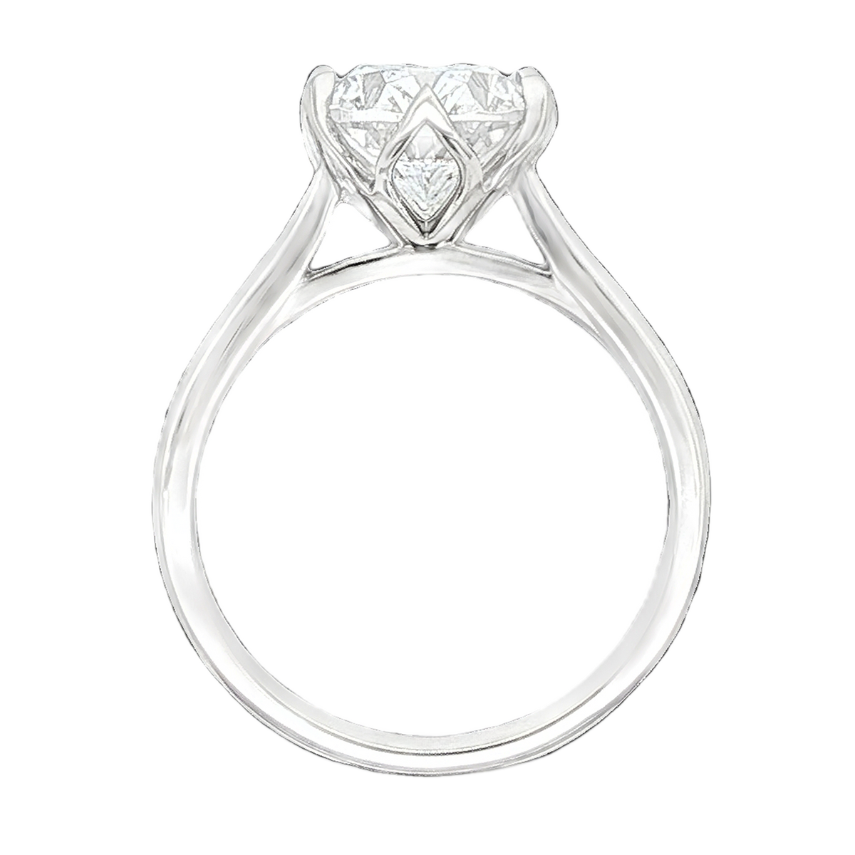 Classique Creations Oval Solitaire Diamond Engagement Ring — photo 3 of 3