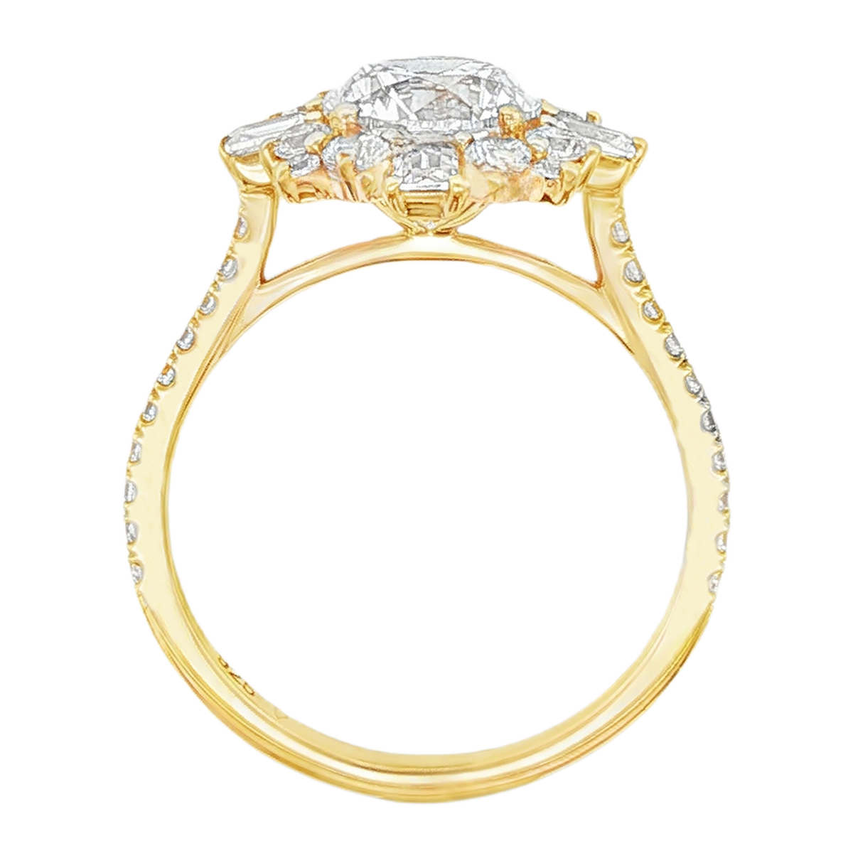 Classique Creations Round Halo Diamond Engagement Ring — photo 3 of 3