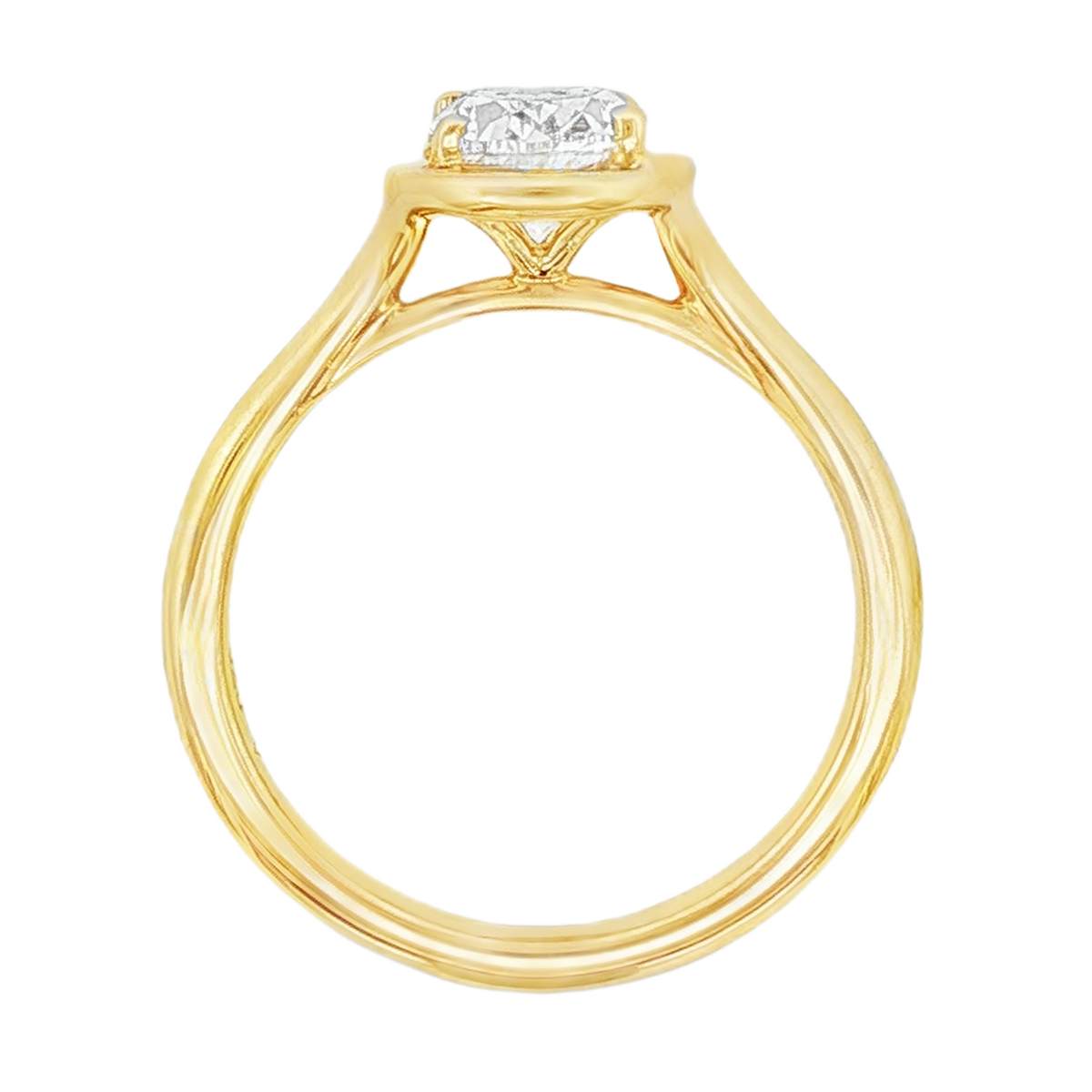 Classique Creations Oval Solitaire Diamond Engagement Ring — photo 3 of 3