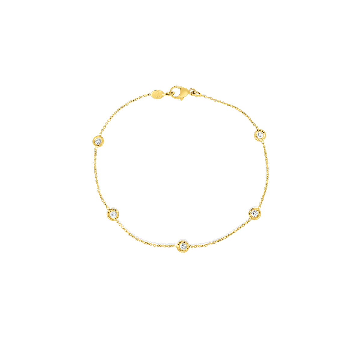 Roberto Coin 18K Gold Diamonds By The Inch Five Station Bracelet — photo 1 of 3
