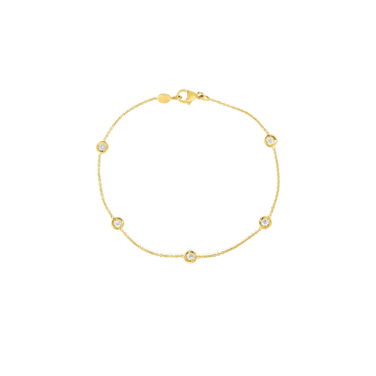 Roberto Coin 18K Gold Diamonds By The Inch Five Station Bracelet — photo 1 of 3