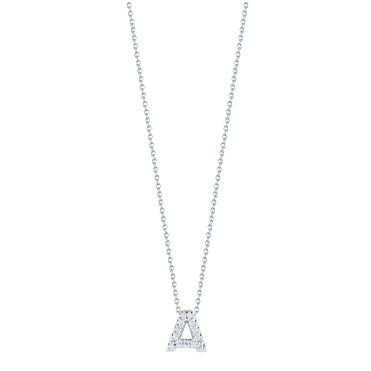 Roberto Coin 18K White Gold Diamond Love Letter Pendant — photo 1 of 1