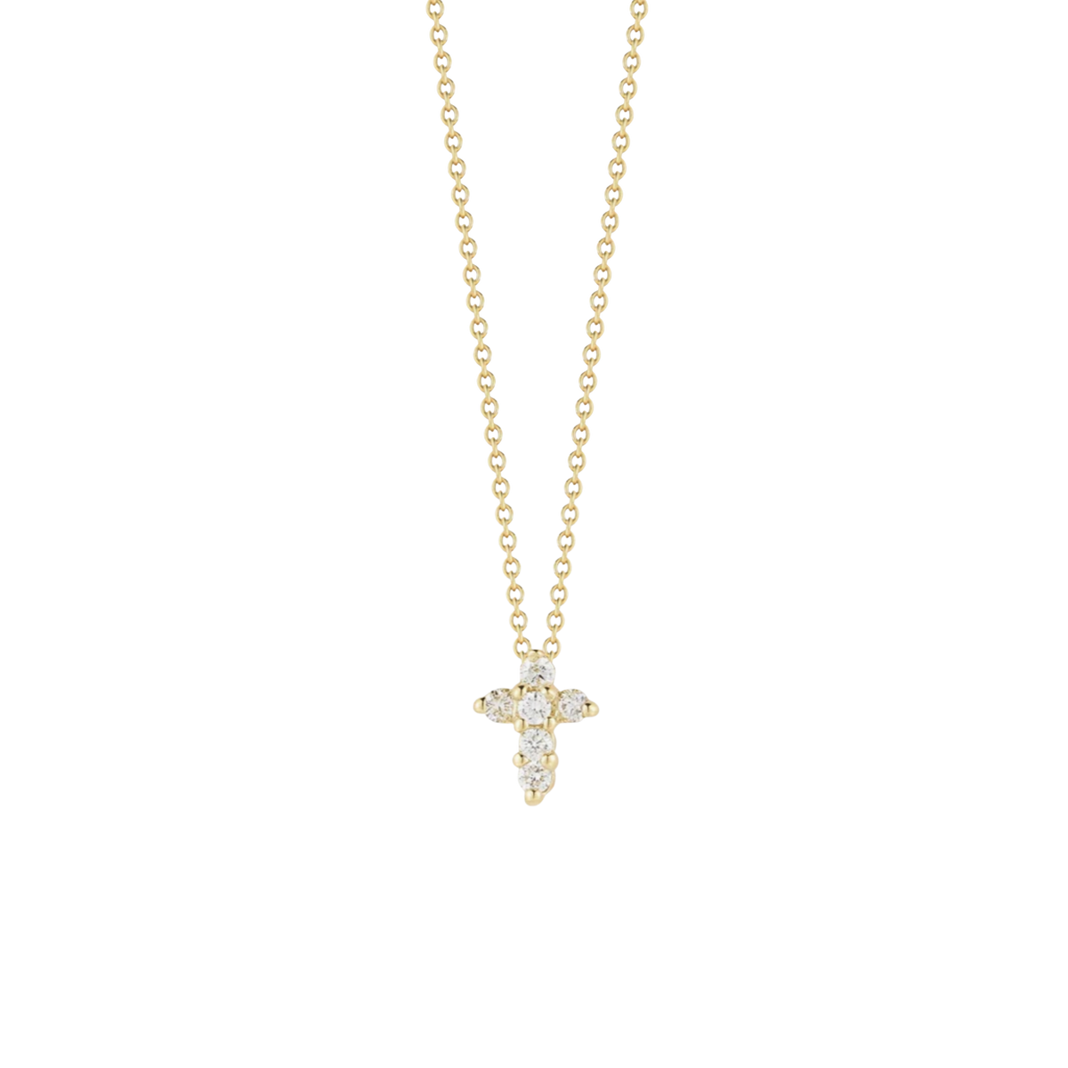 Roberto Coin 18K Gold Diamond Baby Cross Necklace — photo 2 of 3