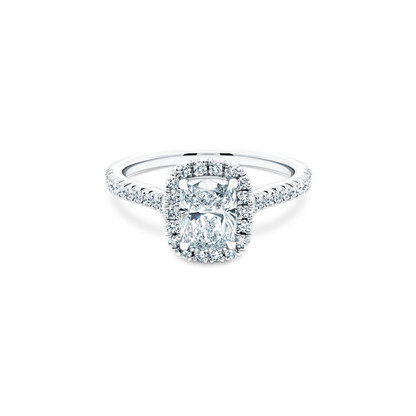 1.30ct Cushion Halo Diamond Engagement Ring — photo 1 of 3