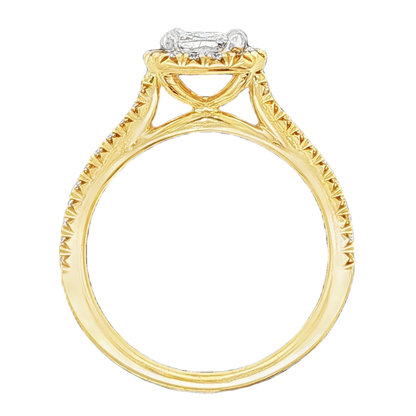 1.12ct Cushion Halo Diamond Engagement Ring — photo 3 of 3