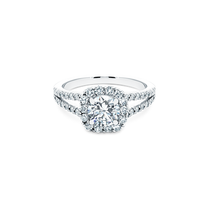 1.21ct Cushion Halo Diamond Engagement Ring — photo 1 of 3