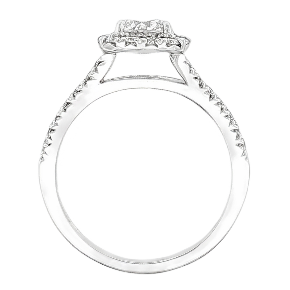 1.21ct Cushion Halo Diamond Engagement Ring — photo 3 of 3