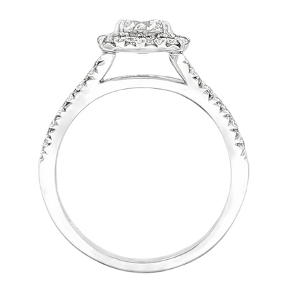 1.21ct Cushion Halo Diamond Engagement Ring — photo 3 of 3