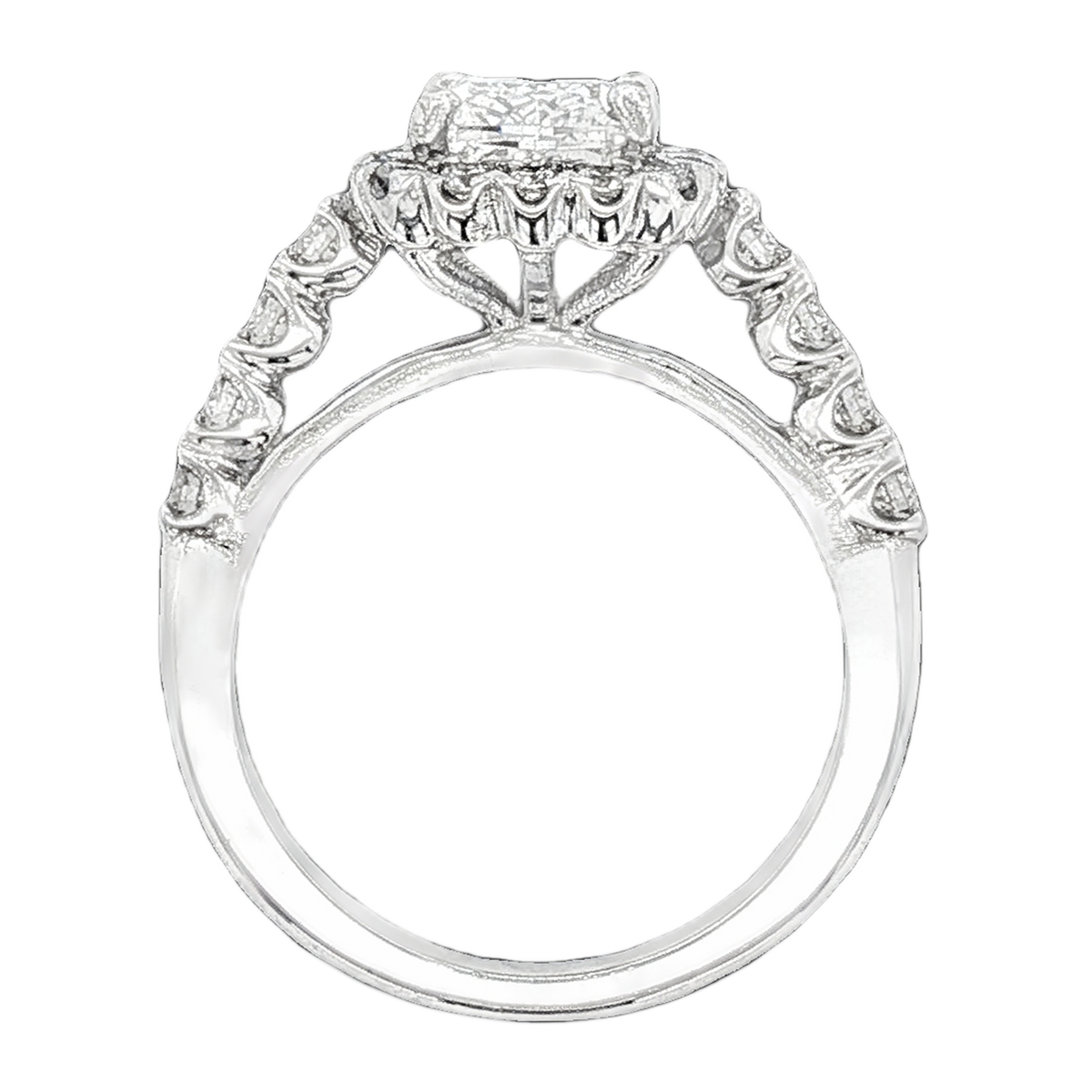 2.26ct Cushion Halo Diamond Engagement Ring — photo 3 of 3