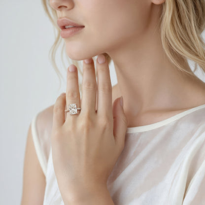2.51ct Radiant Cut Diamond Pave Engagement Ring — photo 2 of 3