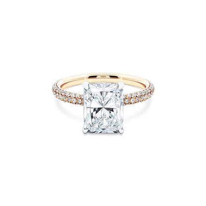 2.51ct Radiant Cut Diamond Pave Engagement Ring — photo 1 of 3