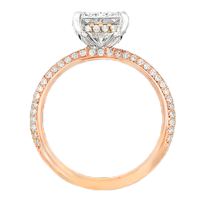 2.51ct Radiant Cut Diamond Pave Engagement Ring — photo 3 of 3