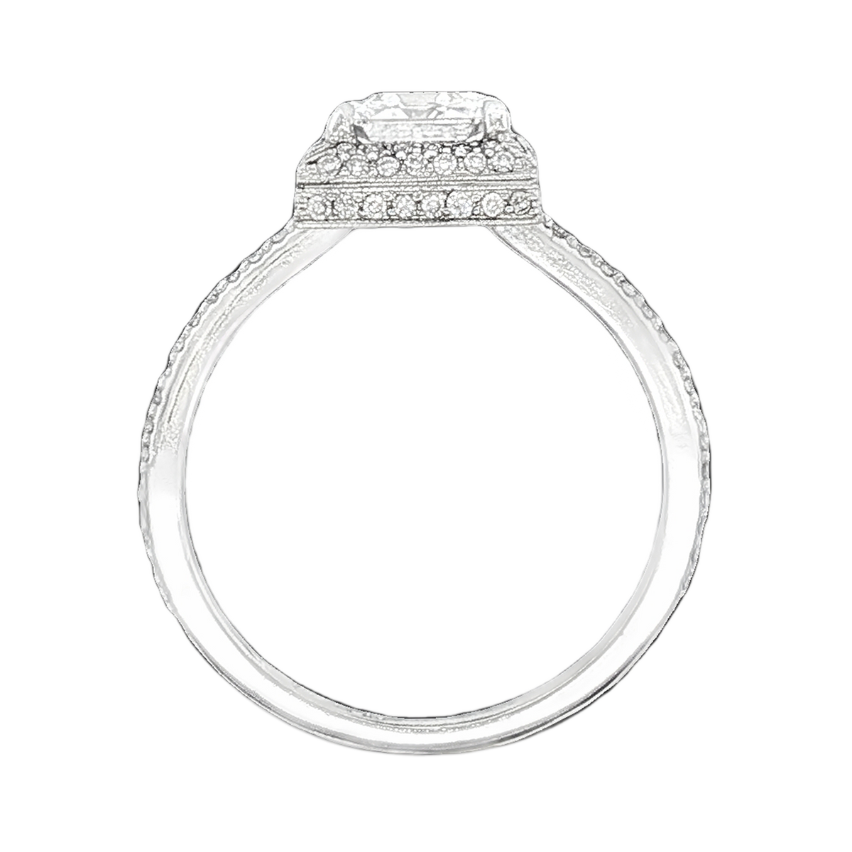 1.82ct Asscher Halo Diamond Engagement Ring — photo 3 of 3