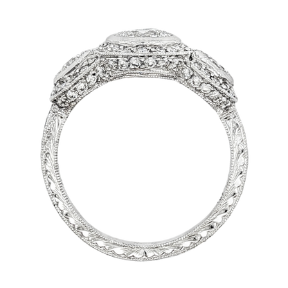 2.03ct Three Stone Round Brilliant Cut Diamond Engagement Ring — photo 3 of 3