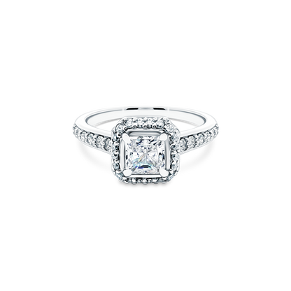 1.05ct Princes Cut Diamond Halo Engagement Ring — photo 1 of 3