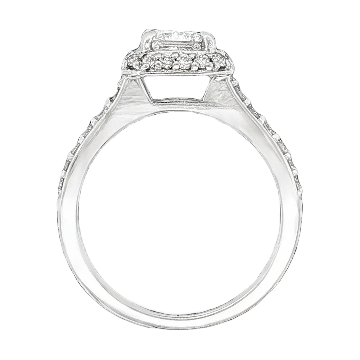 1.05ct Princes Cut Diamond Halo Engagement Ring — photo 3 of 3