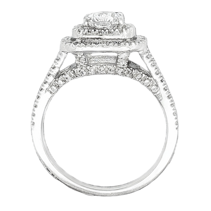 1.65ct Cushion Double Halo Diamond Engagement Ring — photo 3 of 3