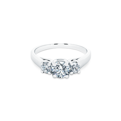 .71ct Three Stone Round Brilliant Cut Diamond Engagement Ring — photo 1 of 3