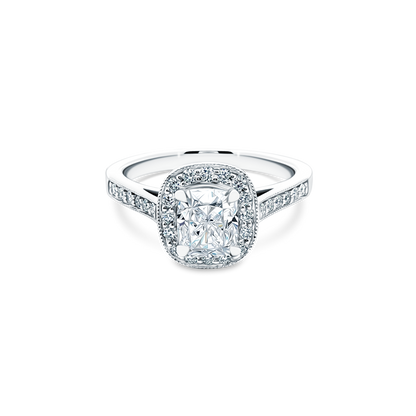 1.29ct Cushion Halo Diamond Engagement Ring — photo 1 of 3
