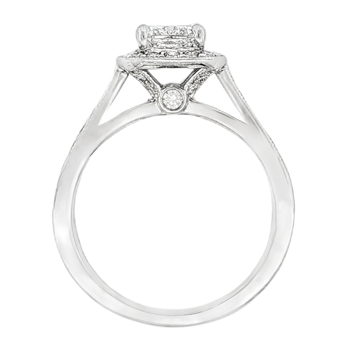 1.29ct Cushion Halo Diamond Engagement Ring — photo 3 of 3