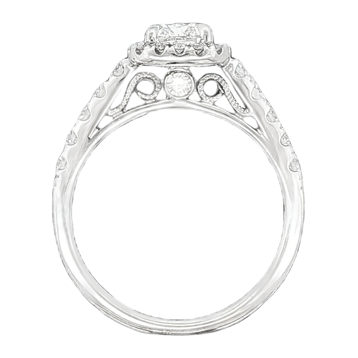 1.54ct Cushion Halo Diamond Engagement Ring — photo 3 of 3