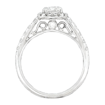 1.54ct Cushion Halo Diamond Engagement Ring — photo 3 of 3