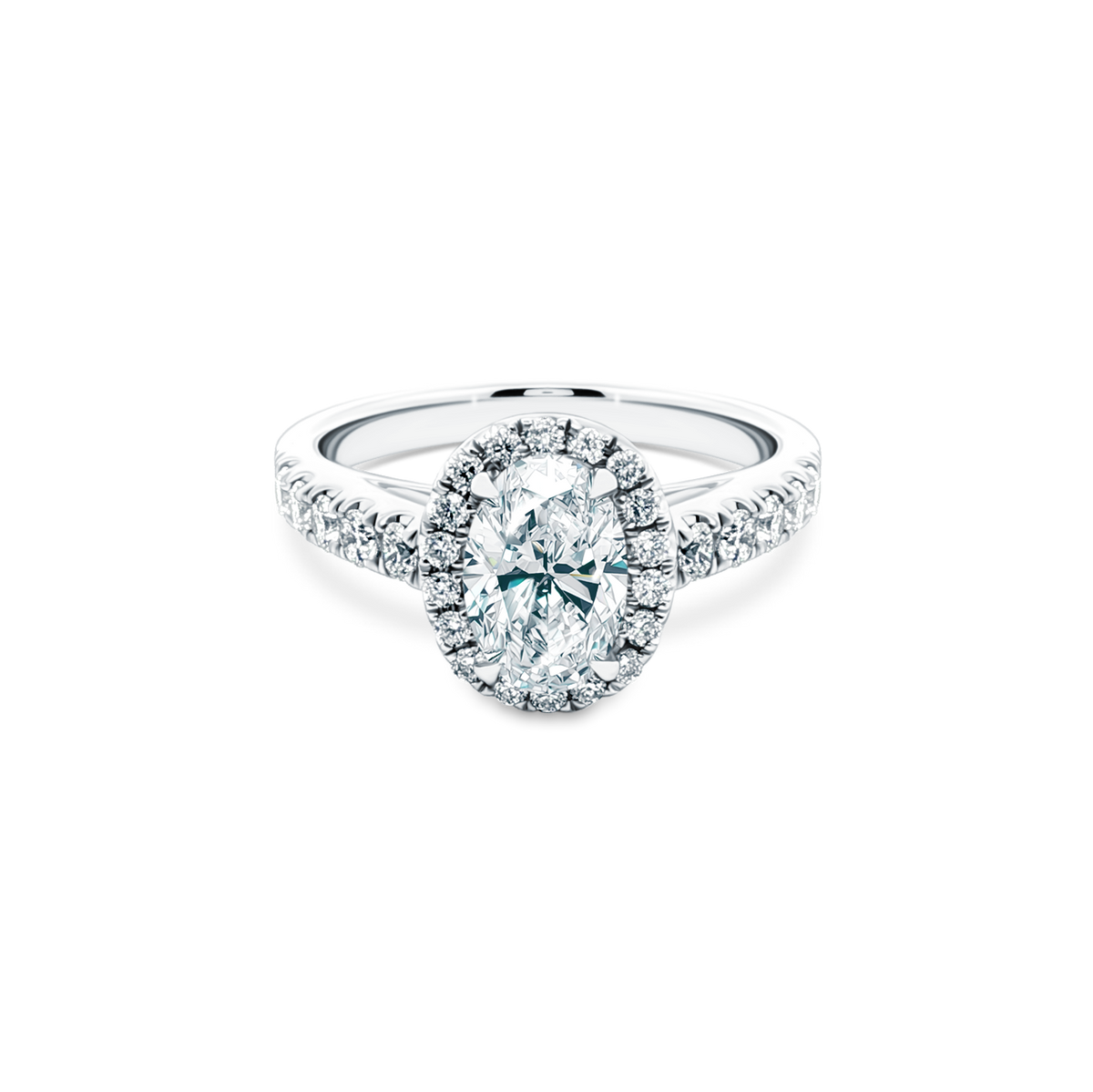 1.49ct Oval Halo Diamond Engagement Ring — photo 1 of 3