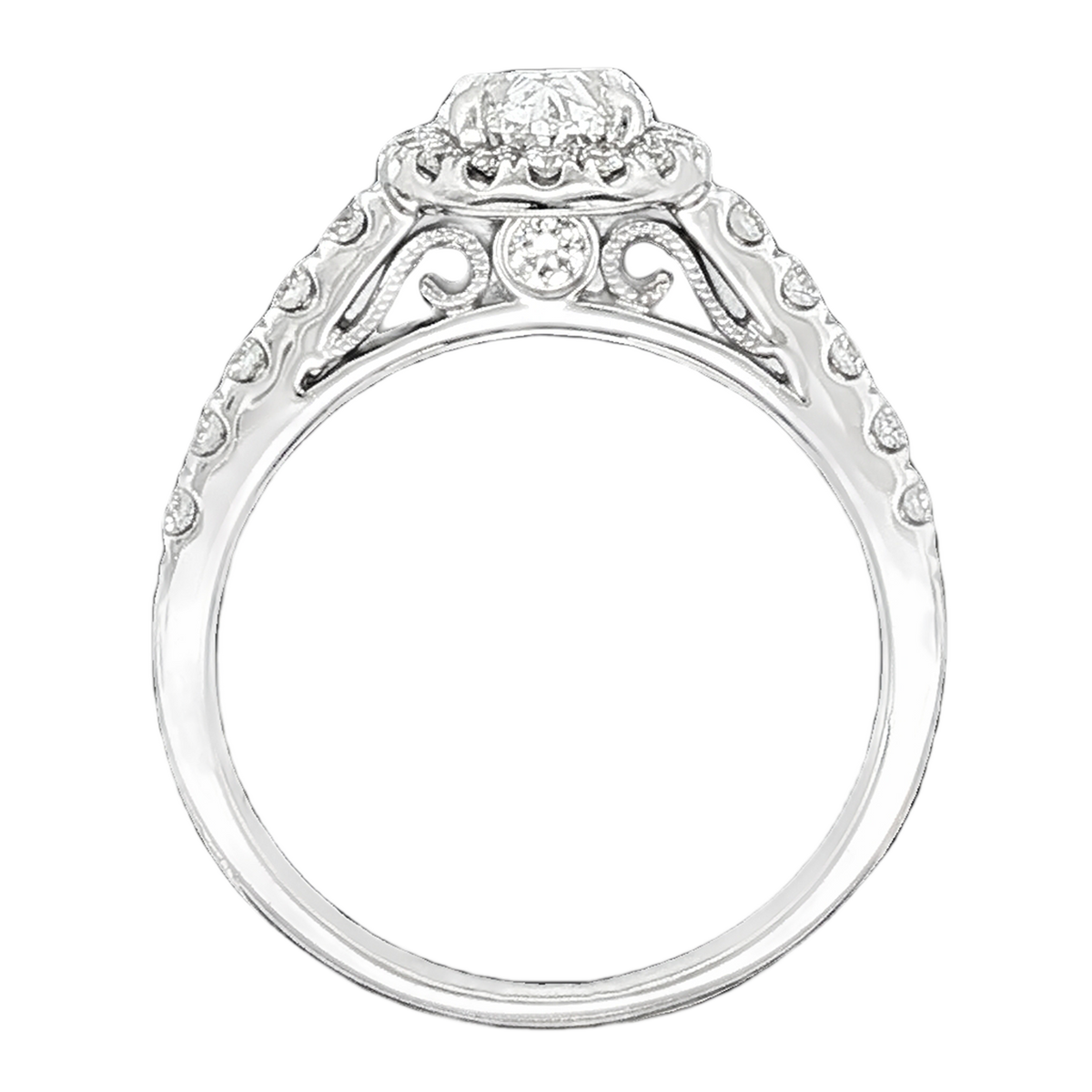 1.49ct Oval Halo Diamond Engagement Ring — photo 3 of 3