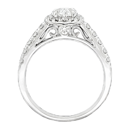 1.49ct Oval Halo Diamond Engagement Ring — photo 3 of 3