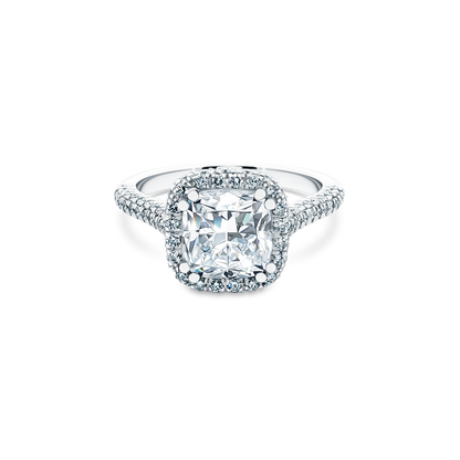2.69ct Cushion Halo Diamond Engagement Ring — photo 1 of 3