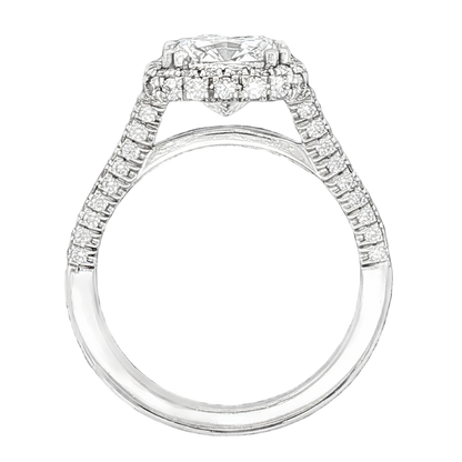 2.69ct Cushion Halo Diamond Engagement Ring — photo 3 of 3